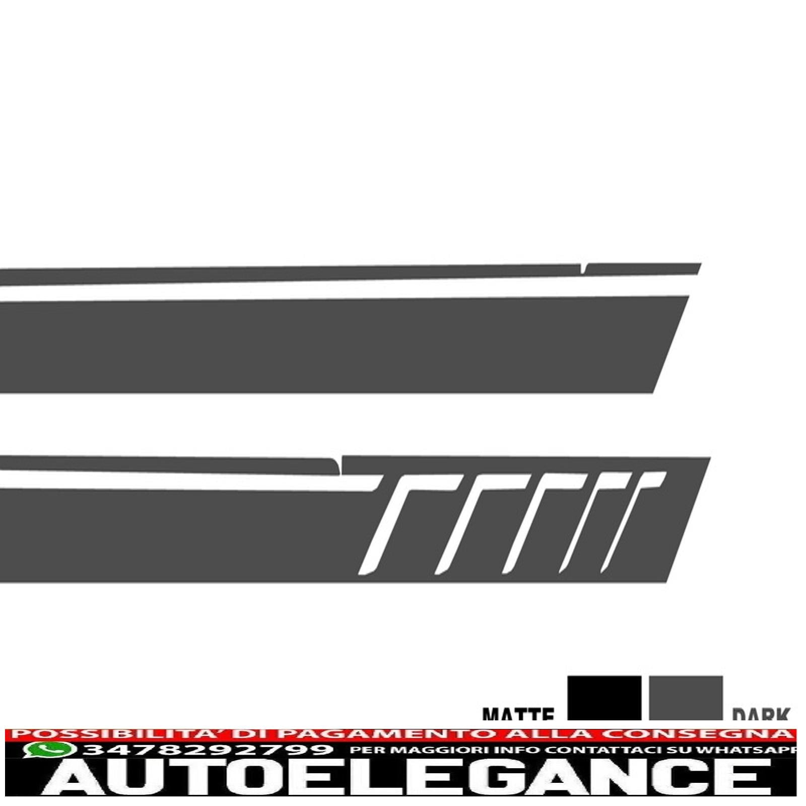 aggiungi sulle modanature delle porte strisce in alluminio spazzolato con decalcomanie laterali adesivo in vinile grigio scuro adatto per mercedes classe g w463 (1989-2015) AUTOELEGANCERICAMBI