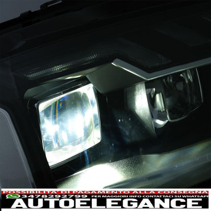 full led headlights suitable for audi a4 b8.5 facelift (2012-2015) dynamic sequential cornering lights black design a4 b9.5