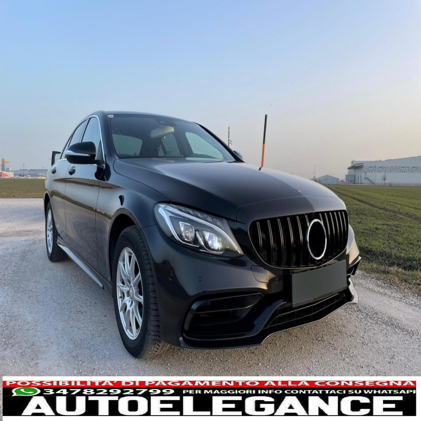 Front bumper suitable for mercedes c class w205 s205 a205 c205 limousine model t coupe cabriolet (2014-2020) restyling c63 design