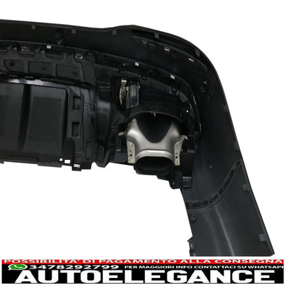 diffusore posteriore con terminali di scarico color argento adatti per mercedes gle w167 suv v167 sport line (2019-up) design gle53