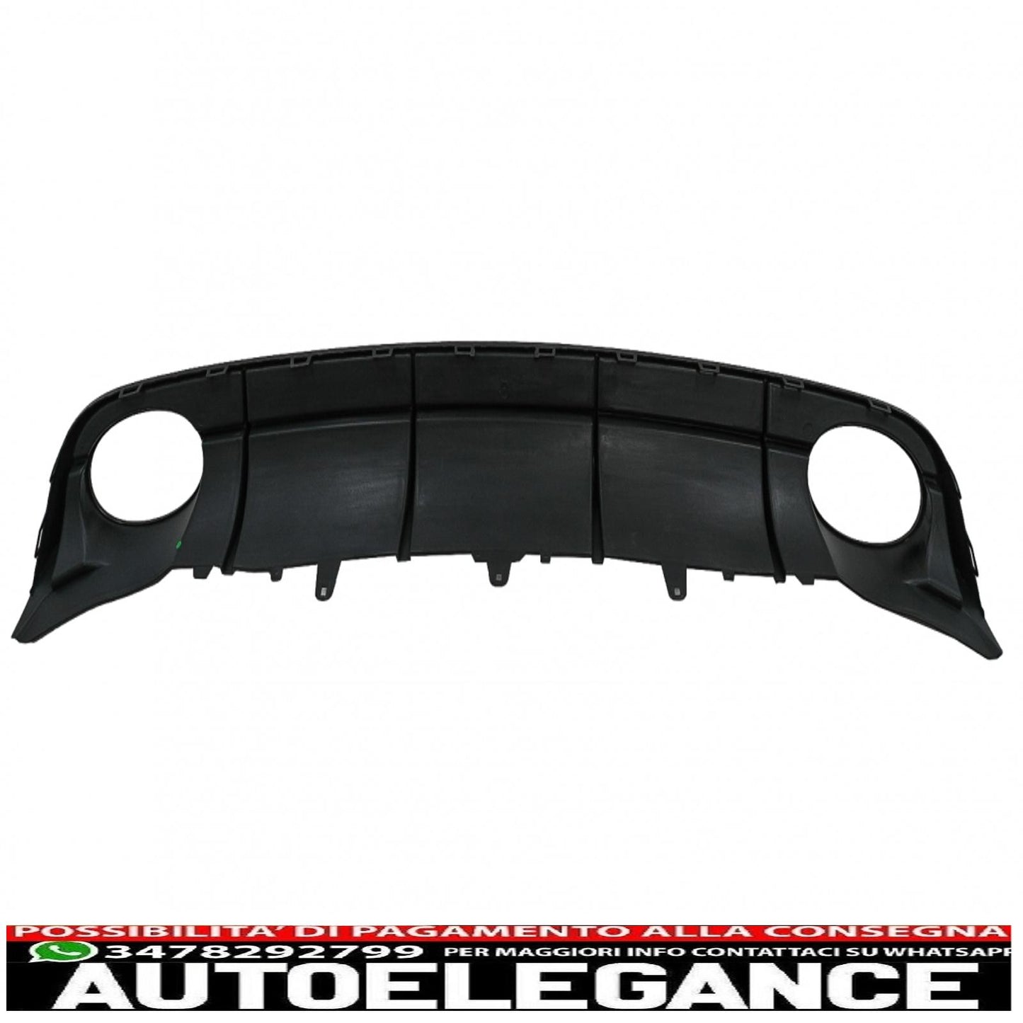 Diffusore e terminali di scarico per mantovana paraurti posteriore adatti per audi a6 4g facelift (2015-2018) design rs6 solo nero paraurti s-line