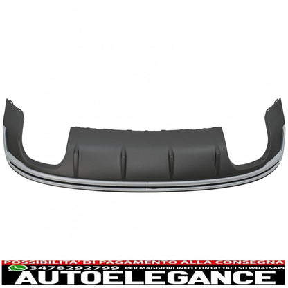 Diffusore mantovana per paraurti posteriore adatto per audi a3 8v hatchback sportback (2012-2015) con terminali di scarico marmitta terminali di scarico s3 design quad