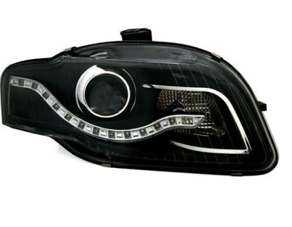 HEADLIGHT SET SUITABLE FOR AUDI A4 B7 BLACK