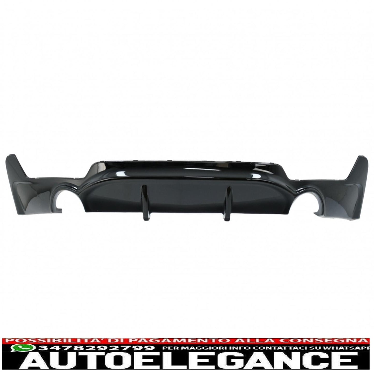Labbro spoiler paraurti anteriore adatto per bmw serie 4 f32 f33 f36 coupe cabrio grand coupe (2013-03.2019) con diffusore paraurti posteriore doppia uscita singola design m-performance