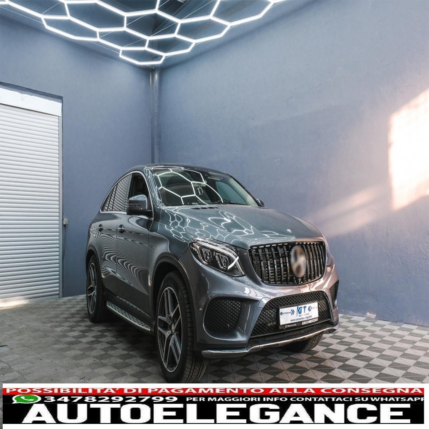 front grille suitable for mercedes gle coupe c292 (2015-2018) gle w166 suv (2015-2018) gt-r panamericana piano black design