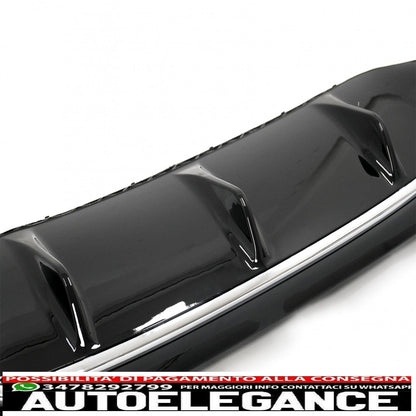 diffusore posteriore adatto per mercedes classe e w213 (2016-2019) e63 design edizione cromata