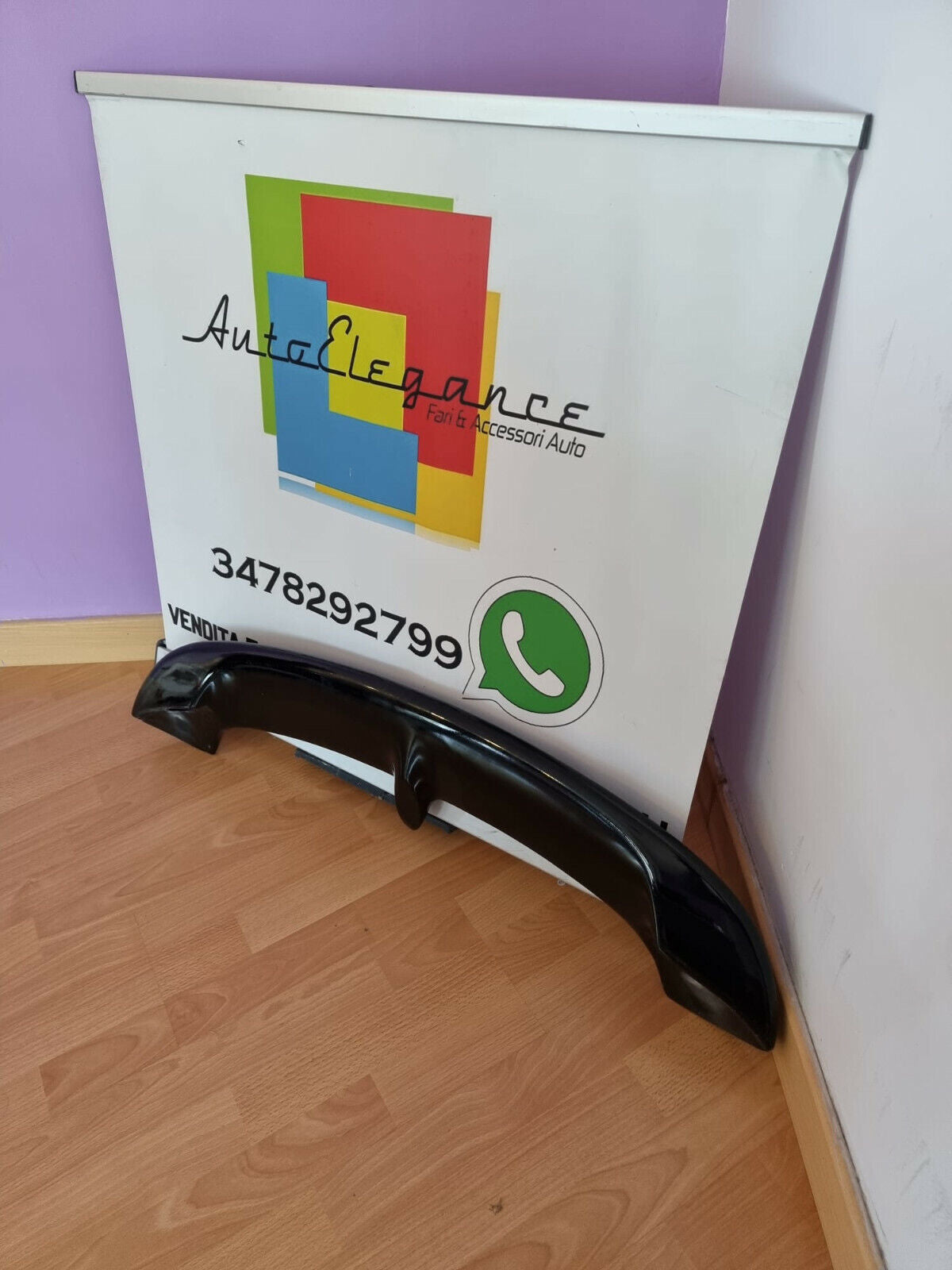 SPOILER ADATTO PER MINI COOPER R56 2005-2014 NERO LUCIDO LOOK SPORTIVO