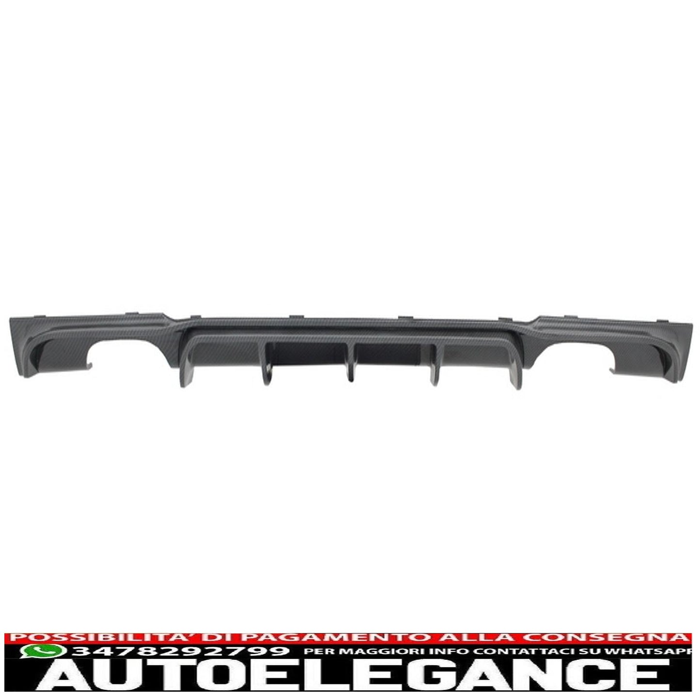 spoiler anteriore con diffusore posteriore uscita singola/doppia in carbonio e terminali di scarico in fibra di carbonio opaca adatto per BMW Serie 3 F30 F31 (2011-up) limousine Touring M Performance Design