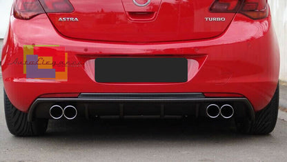 OPEL ASTRA J DIFFUSORE SOTTO PARAURTI POSTERIORE ABS NERO OPC DOPPIO SCARICO .-