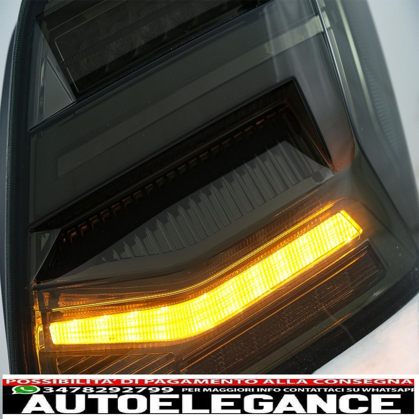 fanali posteriori full led adatti per vw polo 6r 6c 61 (2011-2017) luci di svolta dinamiche sequenziali vento look fumè