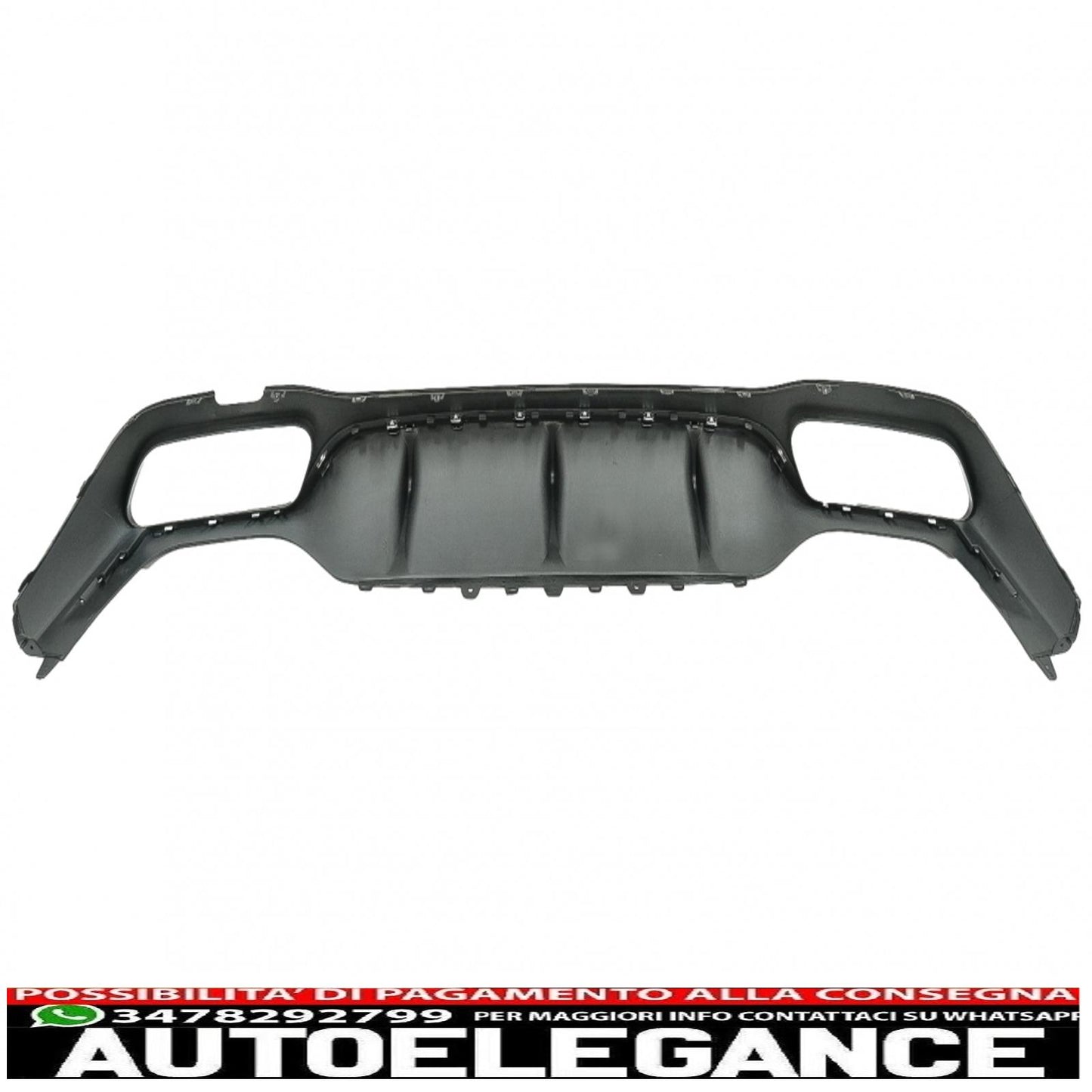 diffusore posteriore con terminali di scarico adatto per mercedes classe e w213 sport line (2016-2019) e53 design silver edition