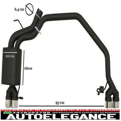 sistema di scarico adatto per bmw serie 5 f10 (2011-2016) 102-433/70rs doppi tubi di scarico