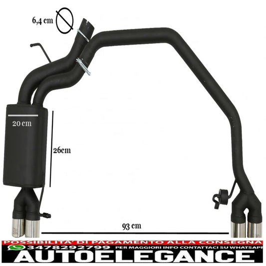 sistema di scarico adatto per bmw serie 5 f10 (2011-2016) 102-433/70rs doppi tubi di scarico