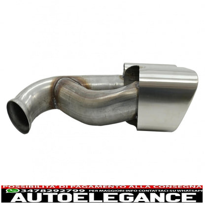 dual exhaust tips exhaust tips suitable for porsche cayenne 92a facelift (10/2014-2017) turbo design 