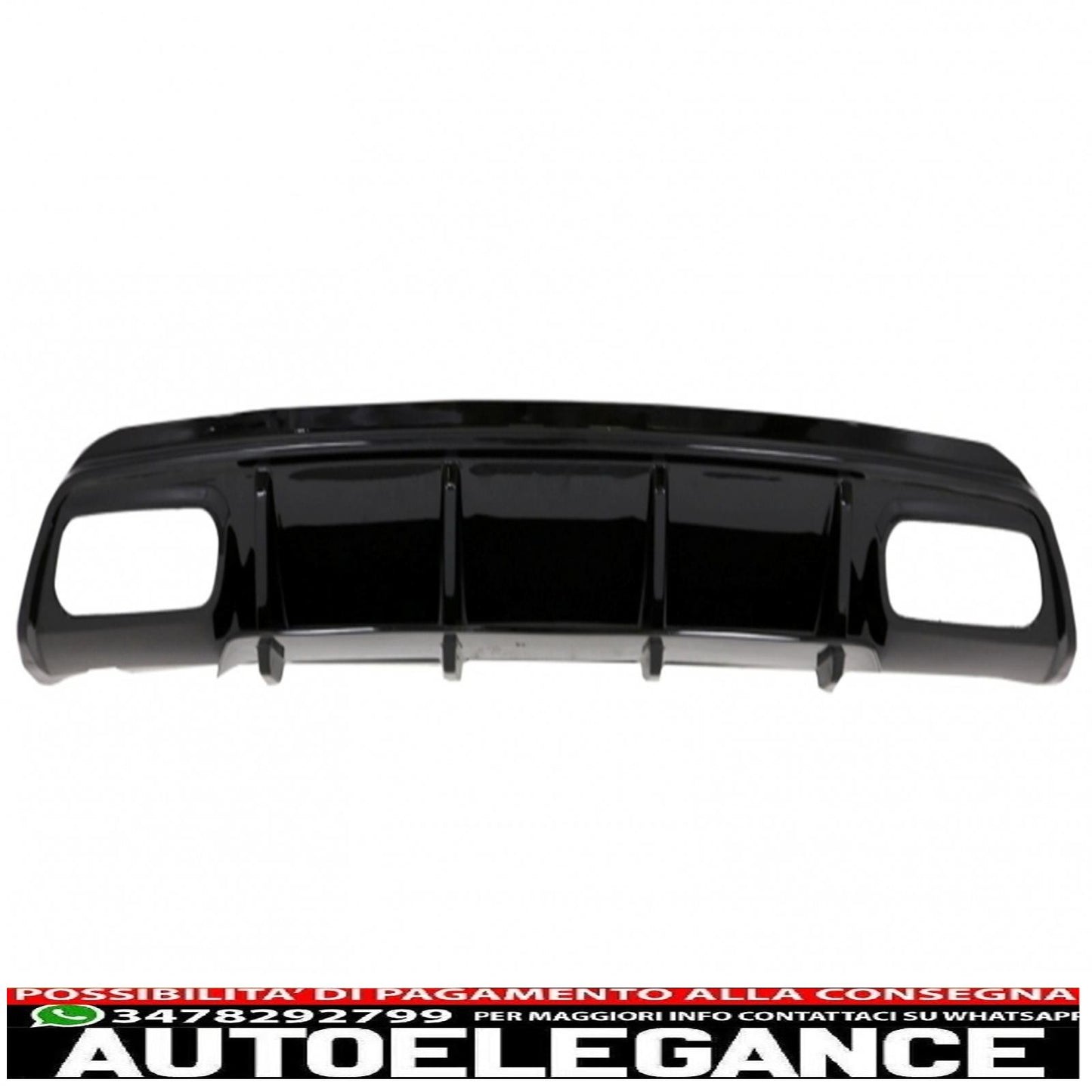 diffusore posteriore con finali marmitta nero adatto per mercedes classe a w176 (2012-2015) a45 design restyling