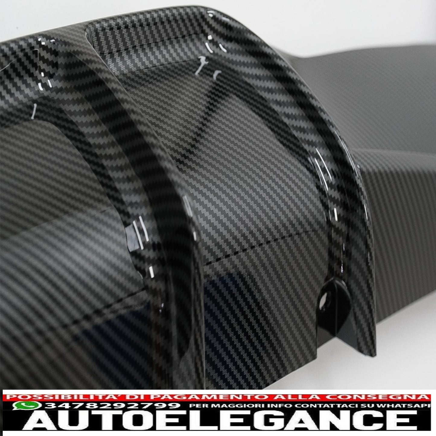 Rear bumper diffuser suitable for bmw 4 series f32 f33 f36 (2013-2019) coupe cabrio m performance design carbon film covering left double outlet