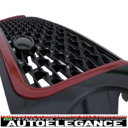 central grille and side vents group suitable for land rover sport l320 (2005-2008) autobiography look black red edition