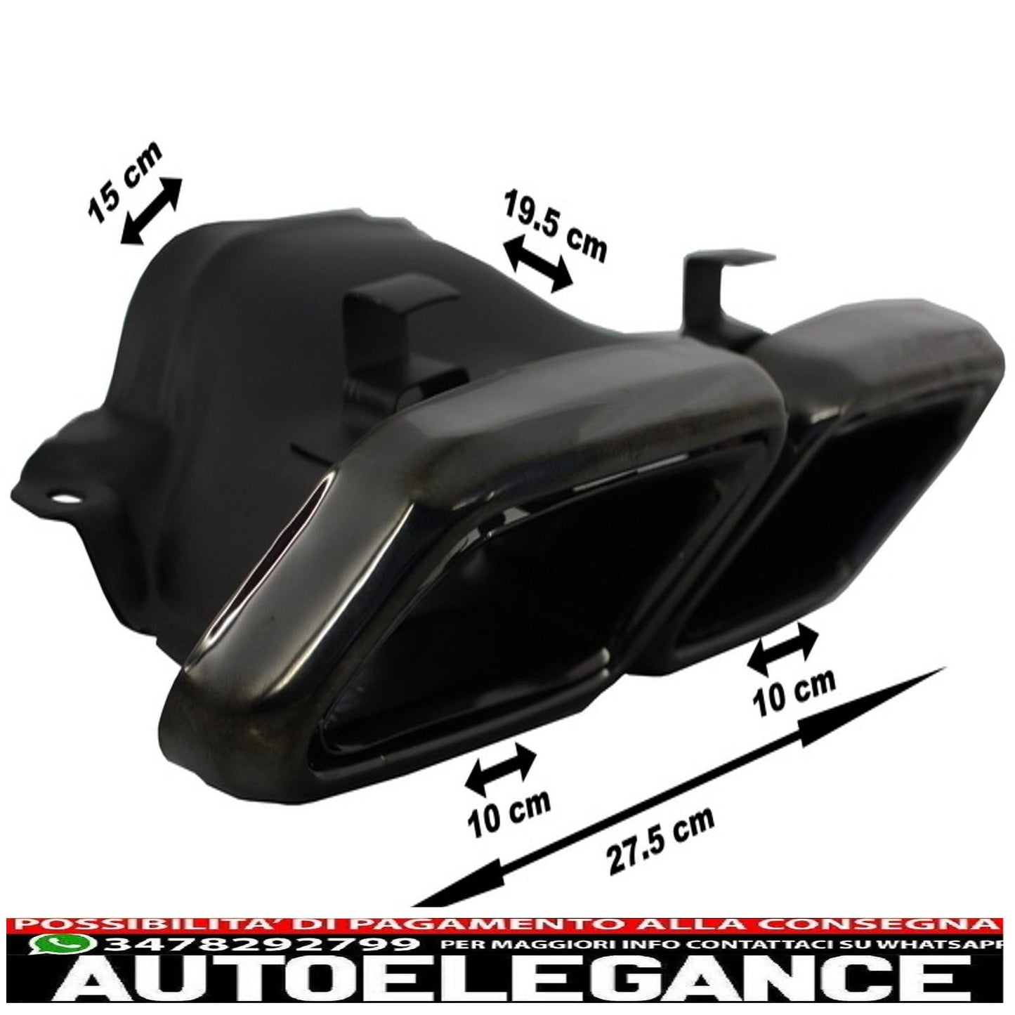 diffusore posteriore con terminali di scarico neri adatto per mercedes classe e w212 s212 facelift (2013-2016) solo paraurti pacchetto sportivo