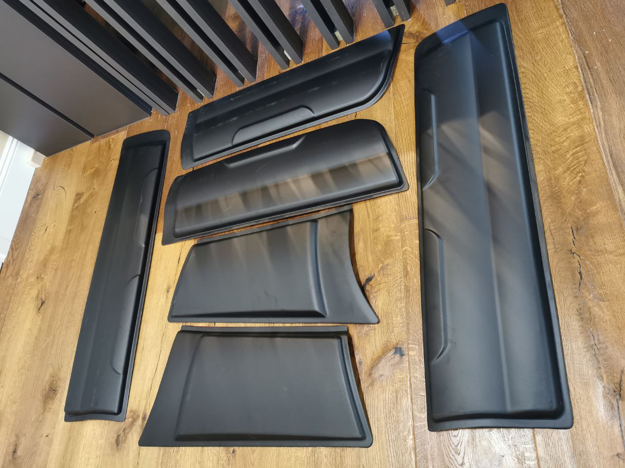 DOOR BUMPERS SUITABLE FOR TOYOTA HILUX 8 2015-2019 MATT BLACK LOOK 