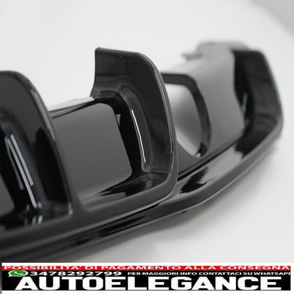 spoiler paraurti posteriore mantovana diffusore doppia uscita per scarico singolo adatto per bmw serie 3 f30 f31 (2011-2019) m design nero pianoforte