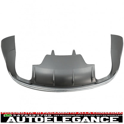 Diffusore mantovana paraurti posteriore con terminali marmitta di scarico adatto per audi q5 8r (2009-2016) grigio platino cromato