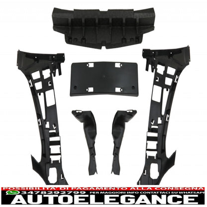 paraurti anteriore con diffusore e terminali neri adatto a mercedes classe c w205 s205 amg sport line (2014-2020) c63s design