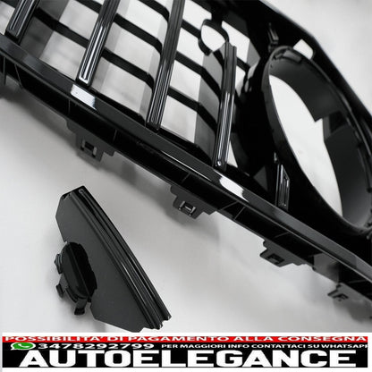 center grille suitable for mercedes s class coupe c217 (2014-2017) cabrio a217 (2015-2017) gt-r design panamericana black