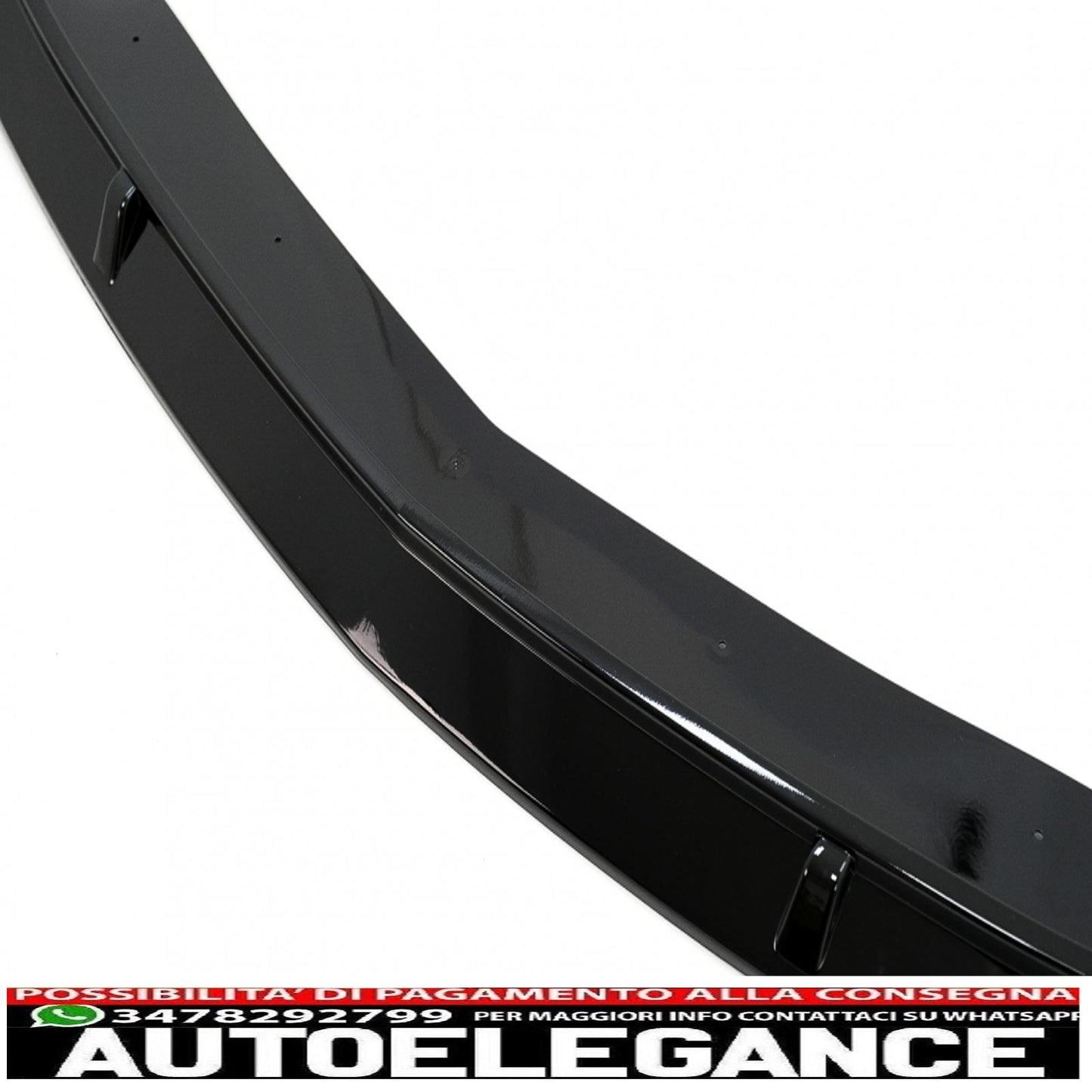 Front Bumper Spoiler Lip Extension Fit For Mercedes CLA C117 X117 Sport Line (2016-2018) Piano Black 