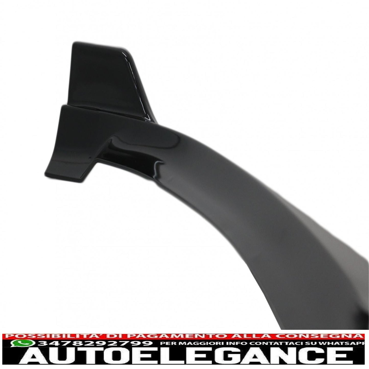 Front Bumper Spoiler Add-on Fit For Tesla Model S (2012-2015) 5 Door Liftback Sedan Piano Black