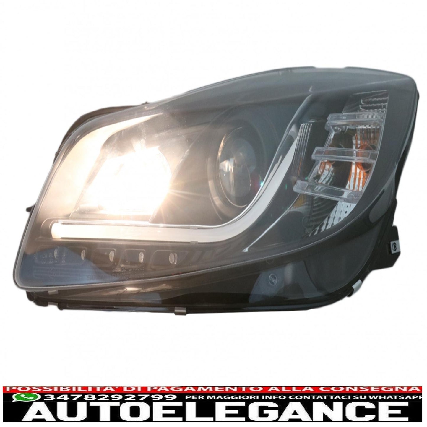 led drl headlights suitable for opel insignia (2008-2012) black daytime running lights