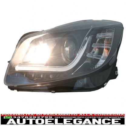led drl headlights suitable for opel insignia (2008-2012) black daytime running lights