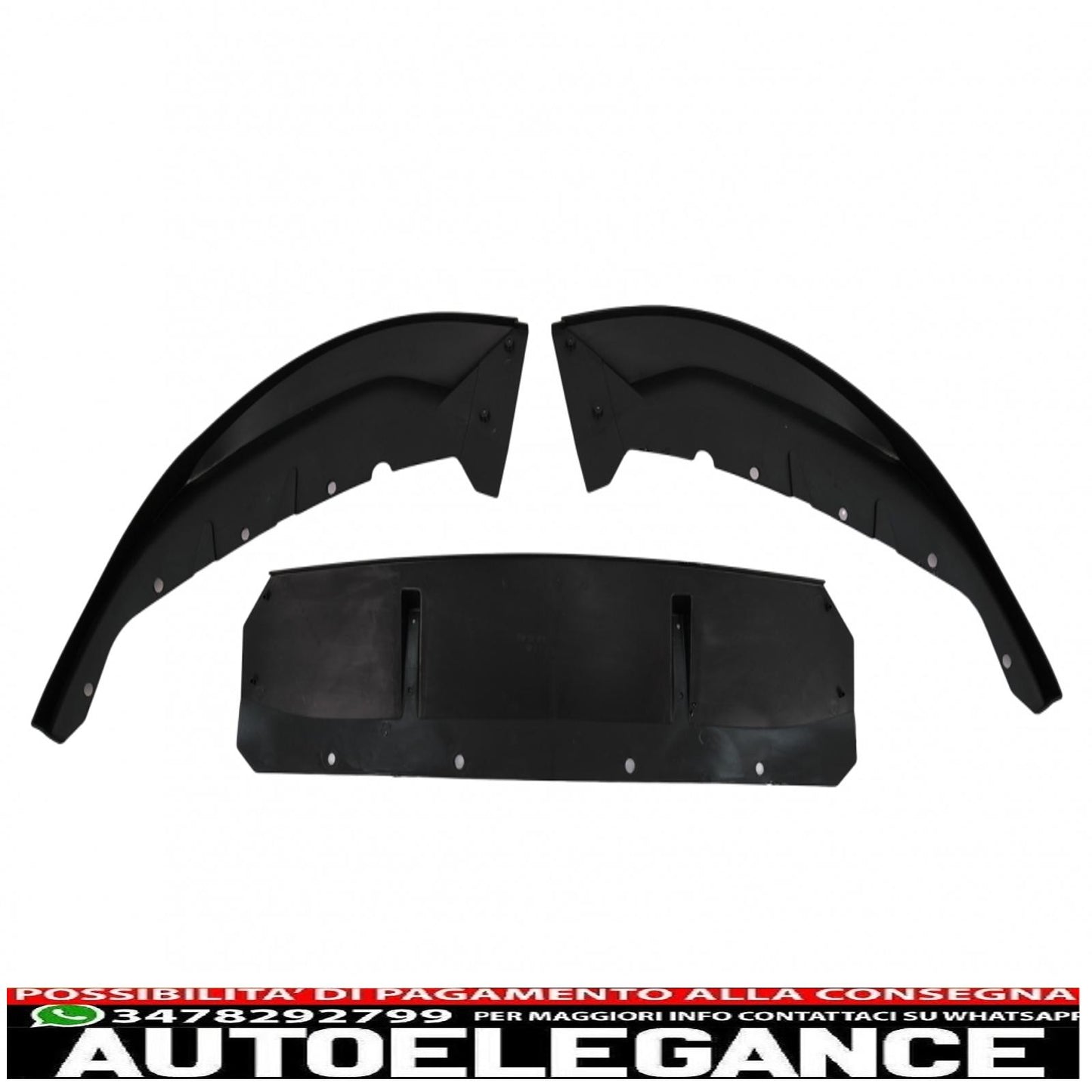 Front Bumper Spoiler Lip Fit For BMW 5 Series G30 Limousine G31 Touring (2017-2019) M Sport Design Piano Black 