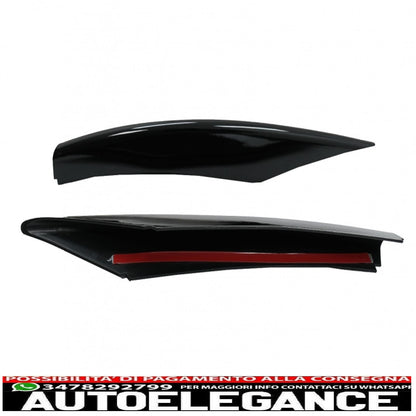 Front Bumper Splitter Aero Wings Fit For Mercedes A Class W177 Hatchback V177 Sedan (04.2018-up) A45 Piano Black Design