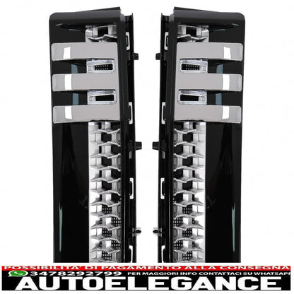 central grille and side vents group suitable for land rover vogue l322 iii (2010-2012) autobiography look black edition
