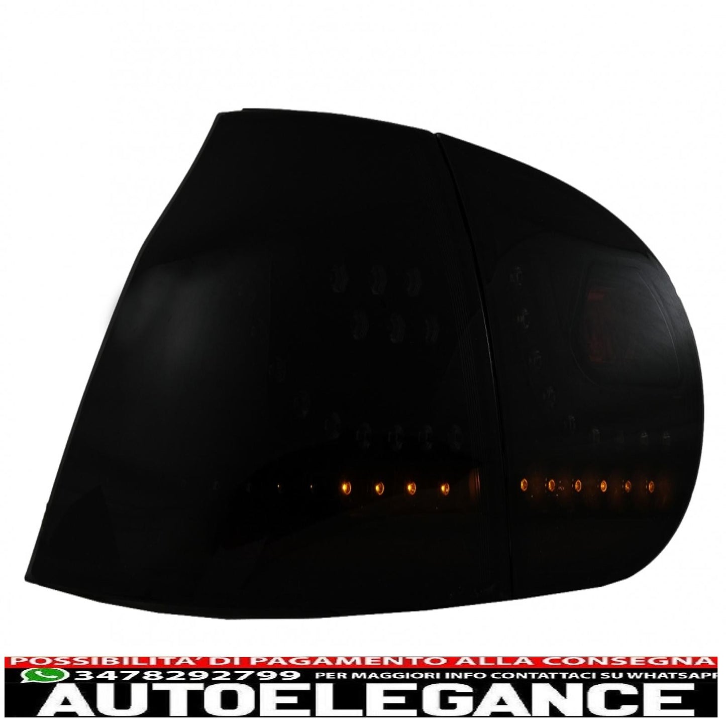 black smoke led rear lights dynamic sequential lights with rear bumper extension and side skirts suitable for vw golf 5 (2004-2007) urban style design r32