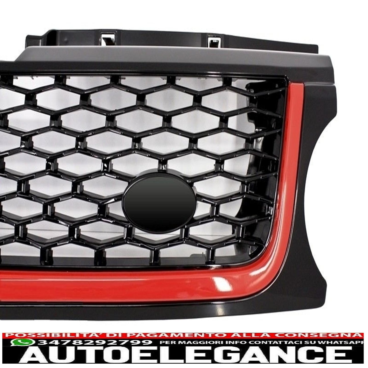 central grille and side air intakes group suitable for land rover sport l320 facelift (2010-2013) autobiography look black red edition