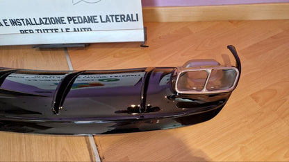 DIFFUSORE ADATTO PER MERCEDES CLA W117 LOOK A45 NERO LUCIDO + TERMINALI.