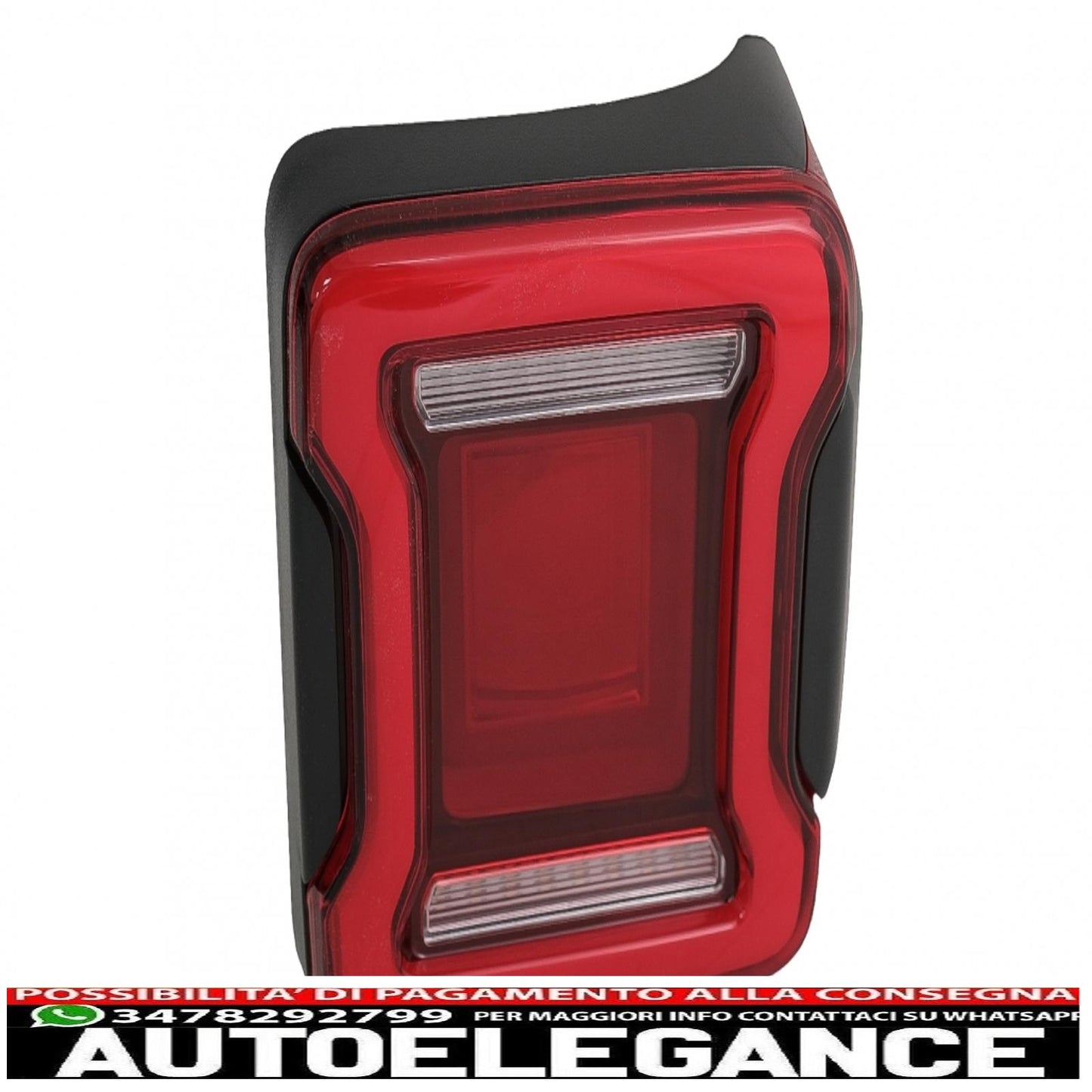 fanali posteriori full led adatti per jeep wrangler iv jl/jlu (2018-up) rossi con accensione dinamica e luci di svolta sequenziali