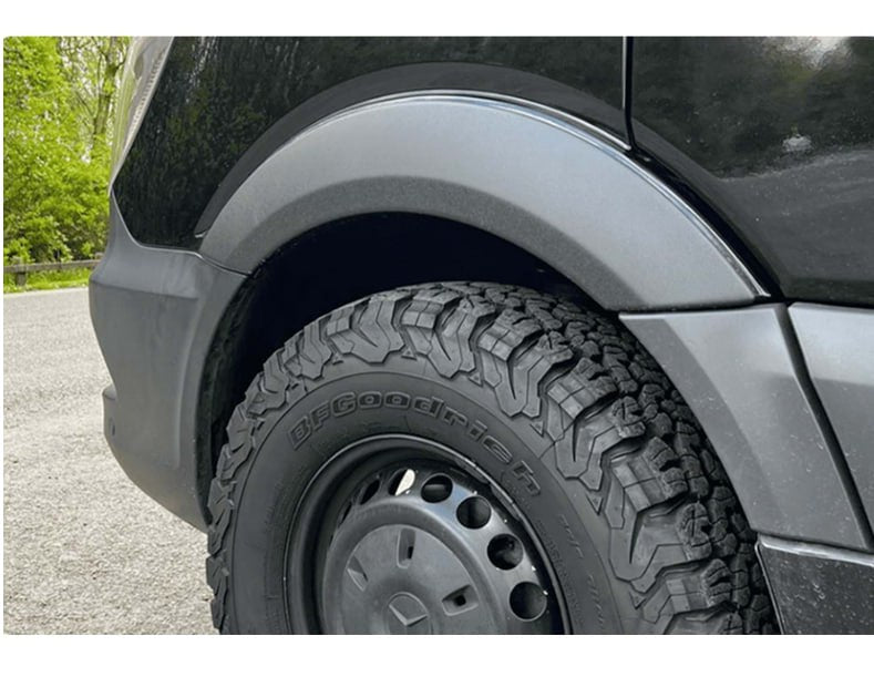 FENDER EXTENSIONS SUITABLE FOR MERCEDES SPRINTER W906 2014-2018 MATT BLACK LOOK
