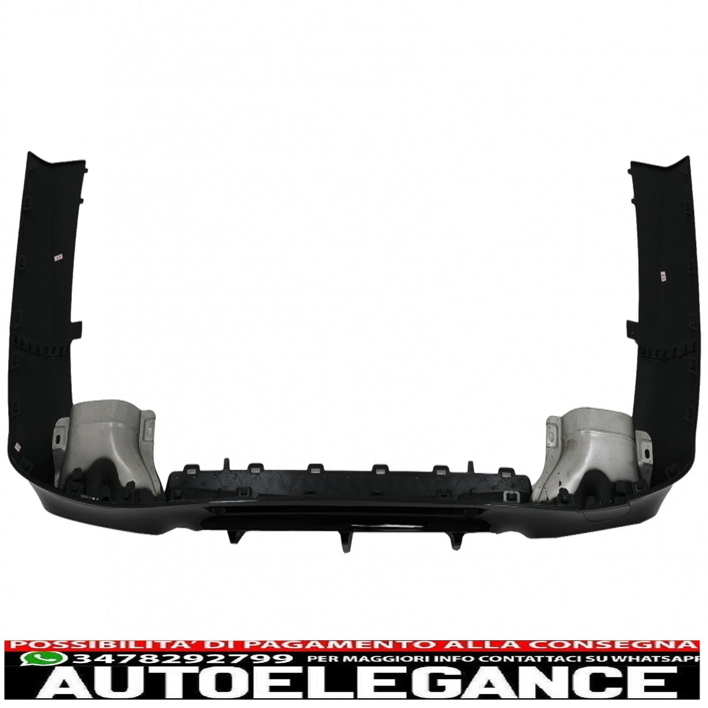 diffusore posteriore con terminali di scarico neri adatto per mercedes classe cls c257 sport line (2018-up) design cls63