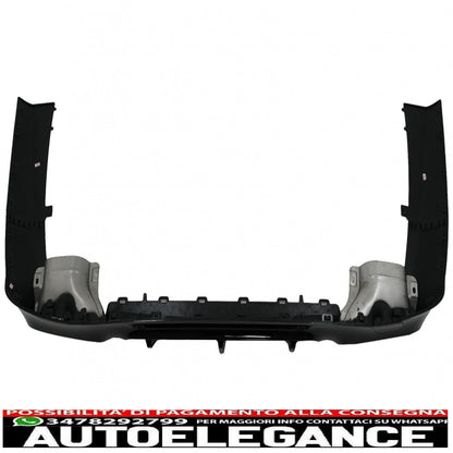 diffusore posteriore con terminali di scarico neri adatto per mercedes classe cls c257 sport line (2018-up) design cls63