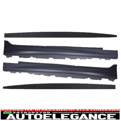 front bumper suitable for bmw f10 f11 5 series (2011-2017) with extension lip and side skirts m-performance design