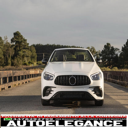 center grille suitable for mercedes e class facelift w213 s213 c238 a238 sport line (2020-up) gt-r design panamericana black