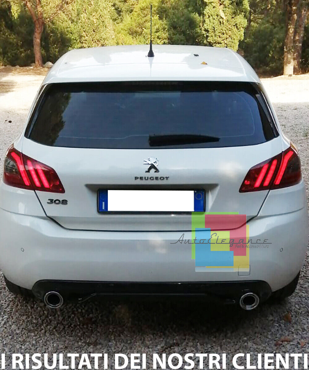 SOTTO PARAURTI POSTERIORE PEUGEOT 308 II DIFFUSORE GTI NERO LUCIDO ABS ., 0254