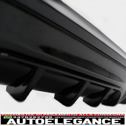 paraurti posteriore spoiler mantovana diffusore doppia uscita con terminali di scarico adatti per bmw serie 2 f22 f23 (2013-) m performance design