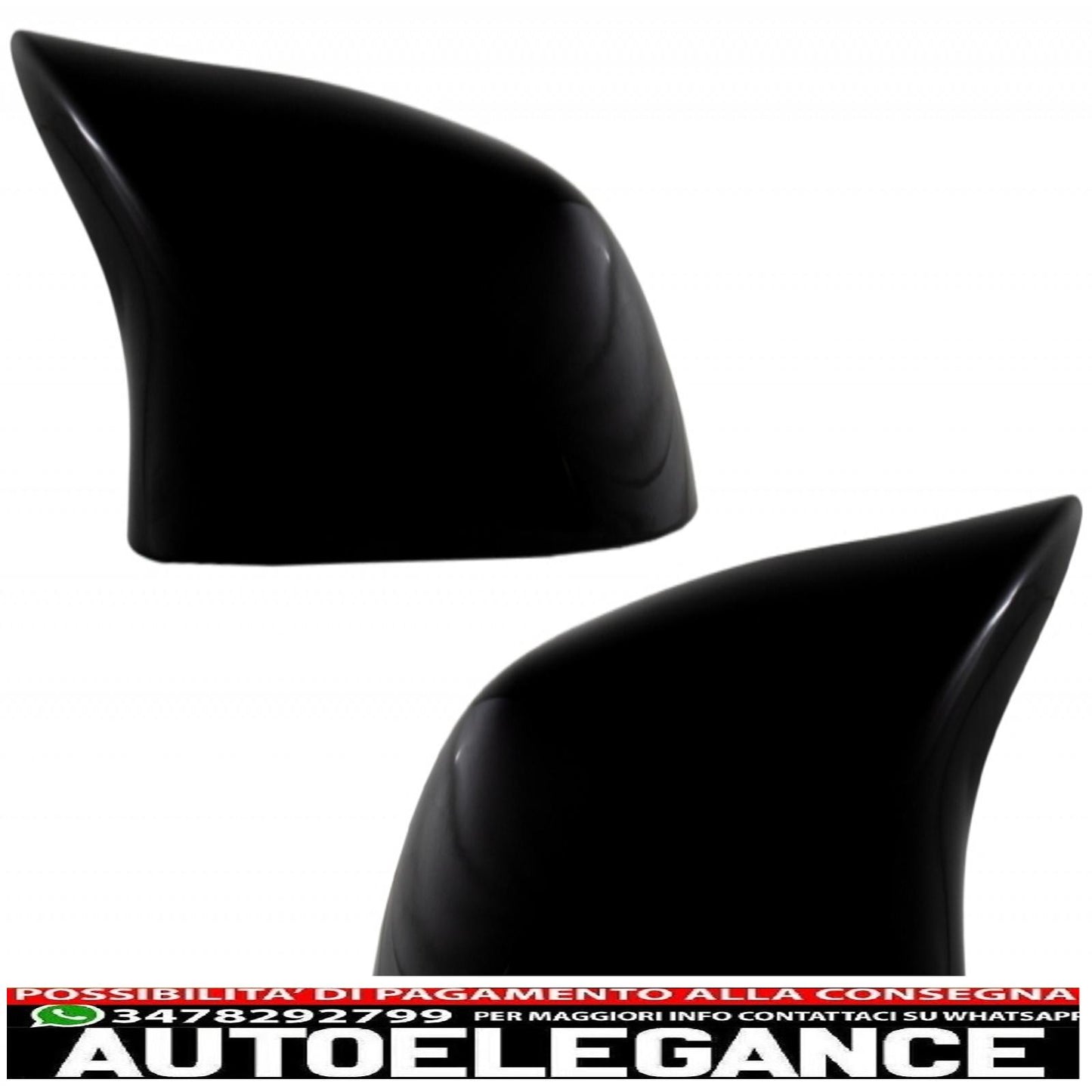 Trunk Spoiler with Mirror Caps Suitable for BMW X6 F16 (2015-2019) Sport Performance Design Piano Black 