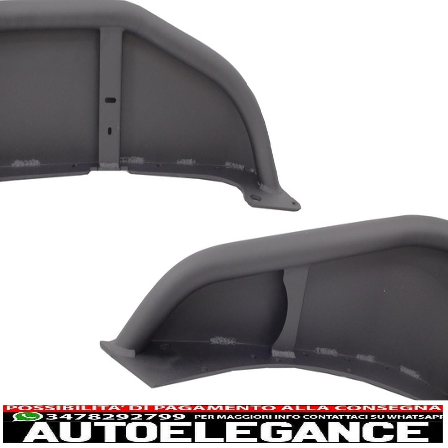 parafanghi anteriori in acciaio piatto con tubo frantoio adatti per Jeep Wrangler Rubicon JK (2007-2017)