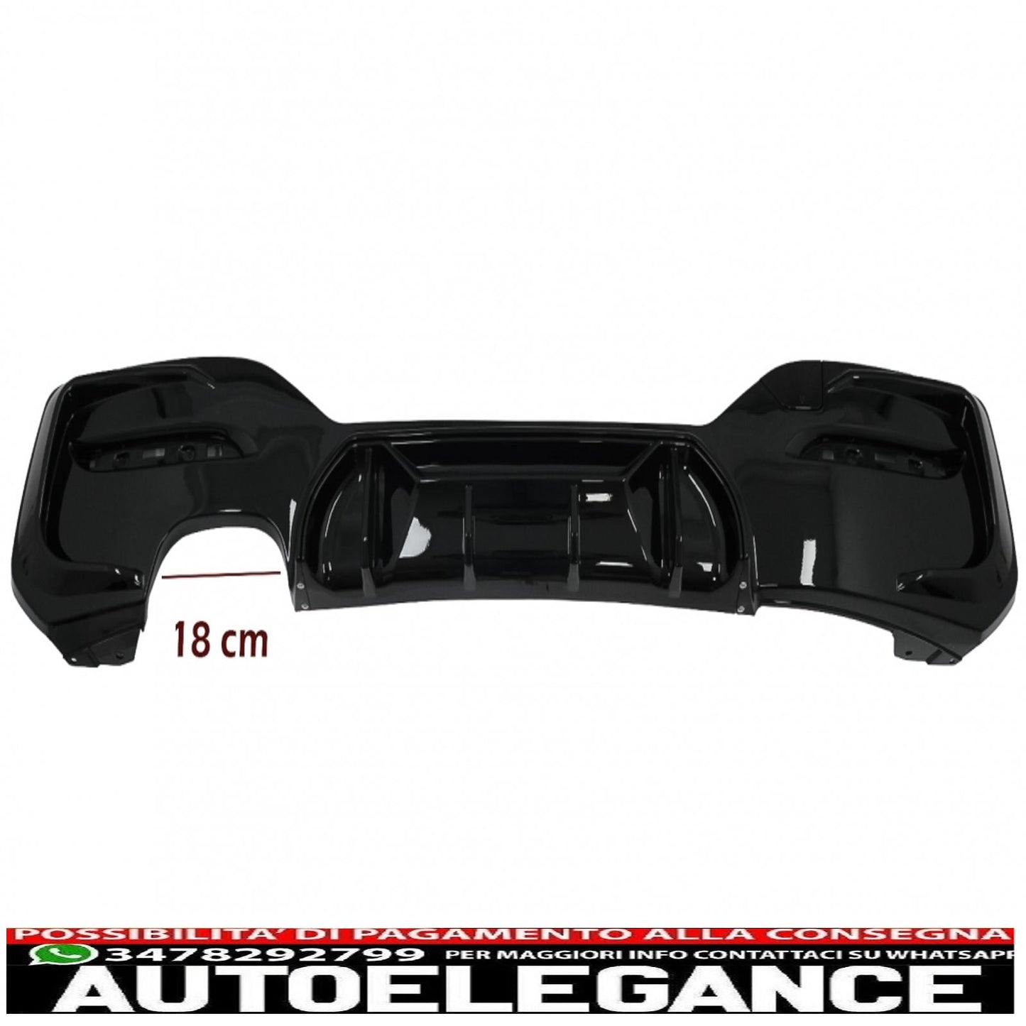 Spoiler per paraurti anteriore adatto per BMW Serie 1 F20 F21 LCI (2015-2019) con paraurti posteriore spoiler mantovana diffusore e estensioni minigonne laterali Hatchback M Sport Piano Black