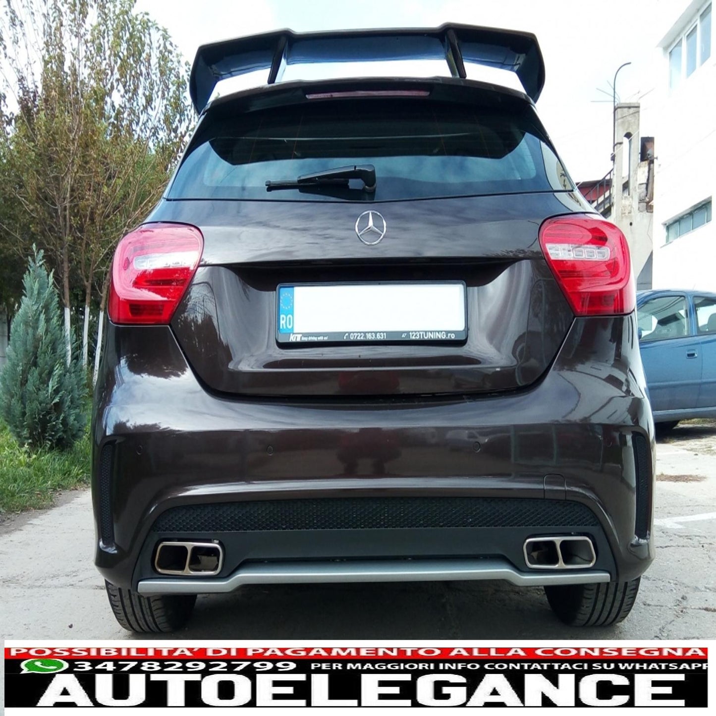Trunk Spoiler Boot Lid Spoiler Suitable for Mercedes Benz A-Class W176 (2012-2018) Design A45