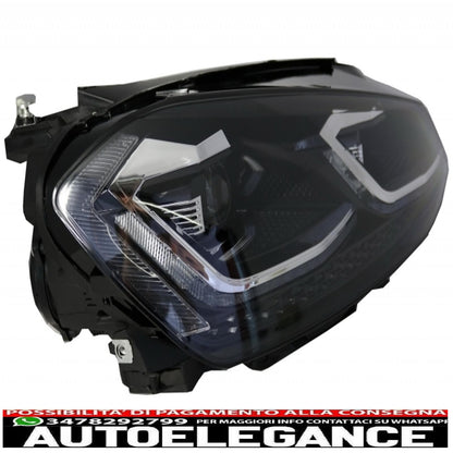 front bumper with bi-xenon led headlights sequential dynamic direction indicators suitable for vw golf vii 7 (2013-2017) facelift g7.5 r-line look